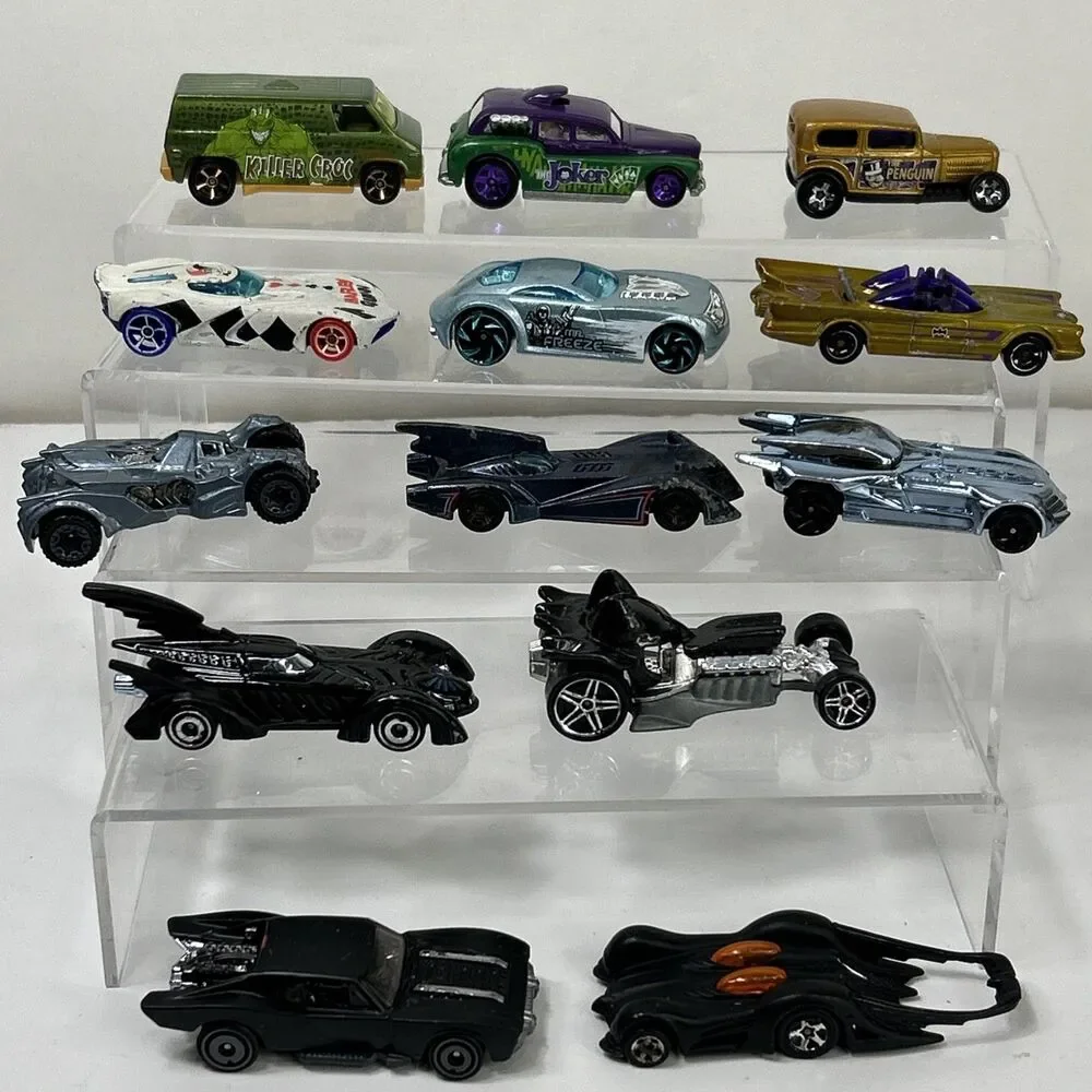 Hot Wheels Batman Batmobile Lot Joker Harley Quinn Joker Mr. Freeze Penguin